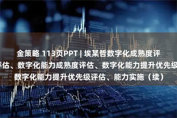 金策略 113页PPT | 埃某哲数字化成熟度评估模型：IT管控模式评估、数字化能力成熟度评估、数字化能力提升优先级评估、能力实施（续）